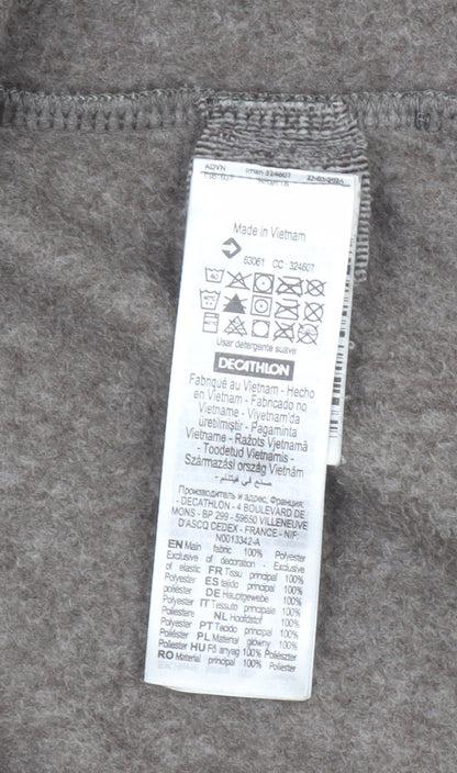 Quechua Women’s Grey 1/4 Zip Fleece Sweatshirt 2XL - Warm Outdoor Layer