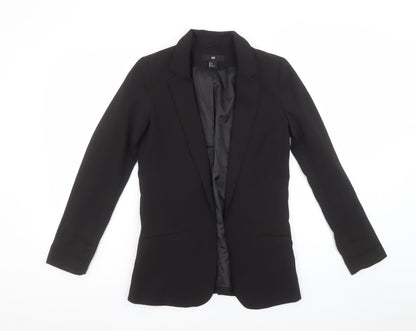H&M Women’s Black Slim Fit Single-Breasted Blazer Size 4