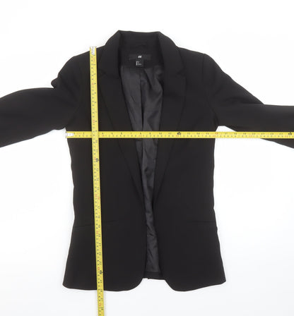 H&M Women’s Black Slim Fit Single-Breasted Blazer Size 4