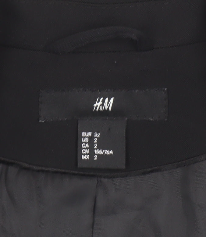 H&M Women’s Black Slim Fit Single-Breasted Blazer Size 4