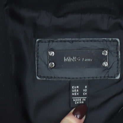 Womens UK Size 8 Mango Black Overcoat