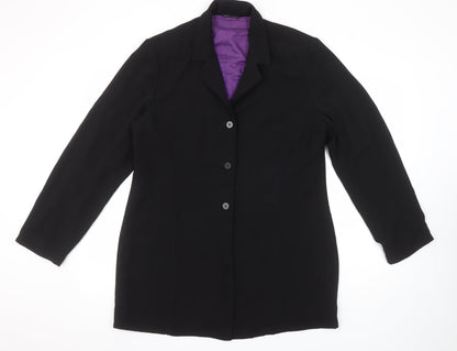 Debenhams Women’s Black Single-Breasted Blazer Size 16 Classic Work Jacket