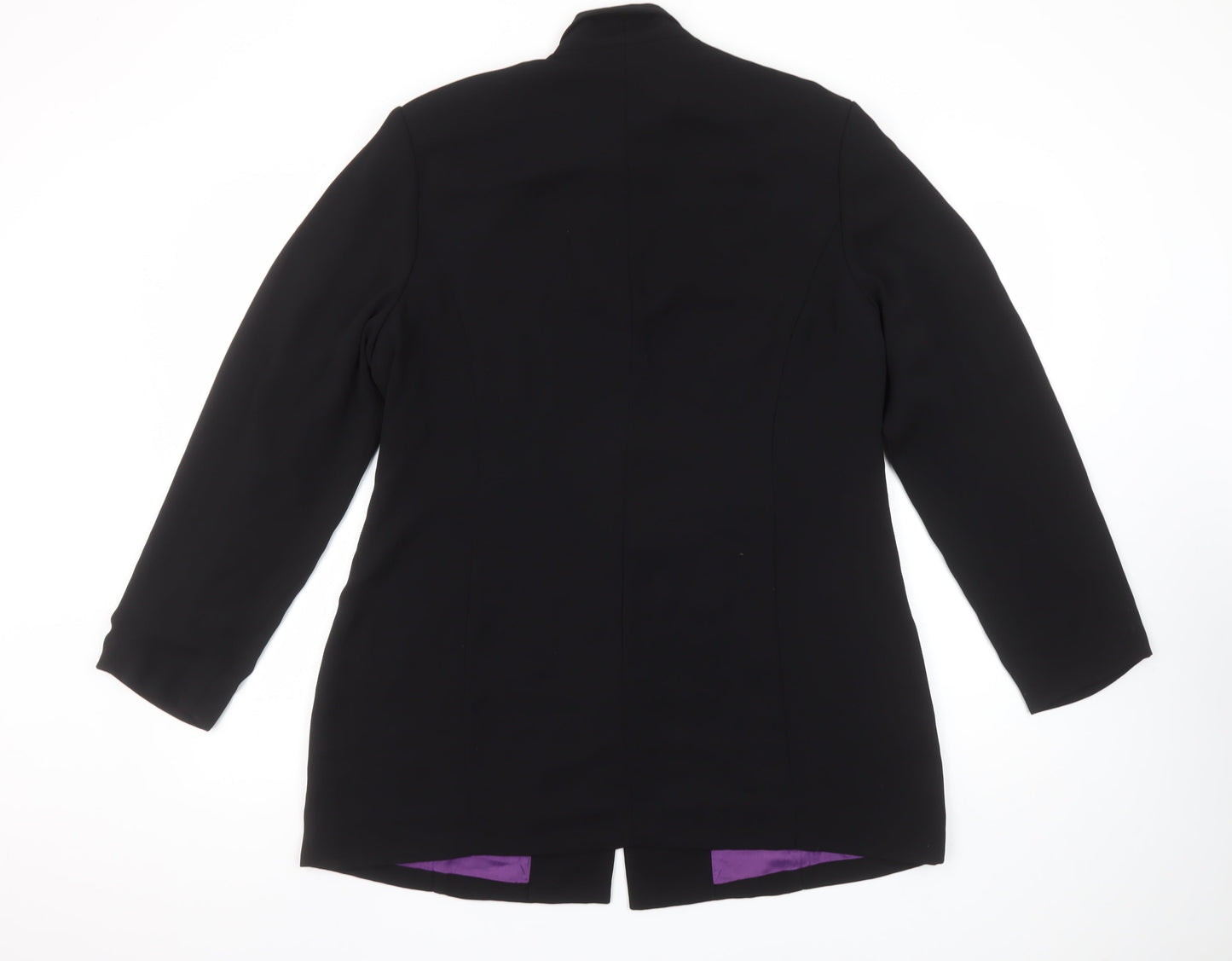 Debenhams Women’s Black Single-Breasted Blazer Size 16 Classic Work Jacket