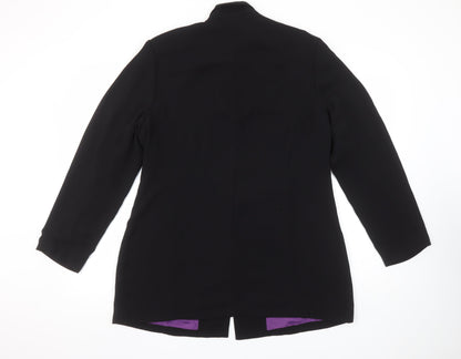 Debenhams Women’s Black Single-Breasted Blazer Size 16 Classic Work Jacket