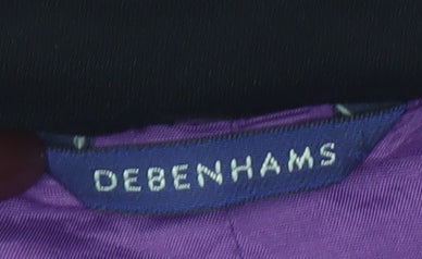 Debenhams Women’s Black Single-Breasted Blazer Size 16 Classic Work Jacket