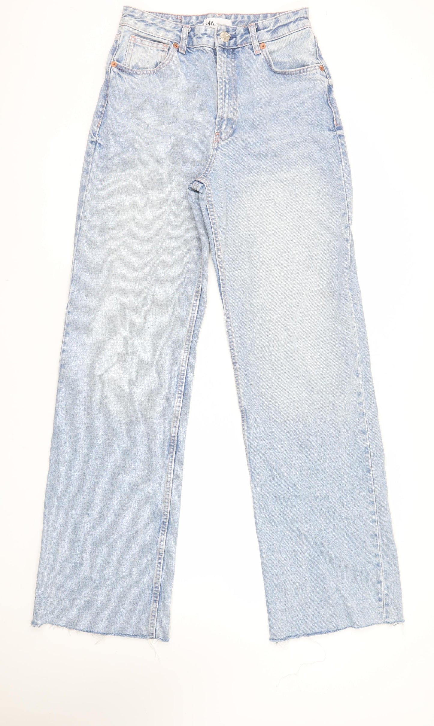 ZARA Women’s Blue Wide-Leg High Rise Jeans Size 10