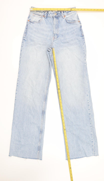 ZARA Women’s Blue Wide-Leg High Rise Jeans Size 10
