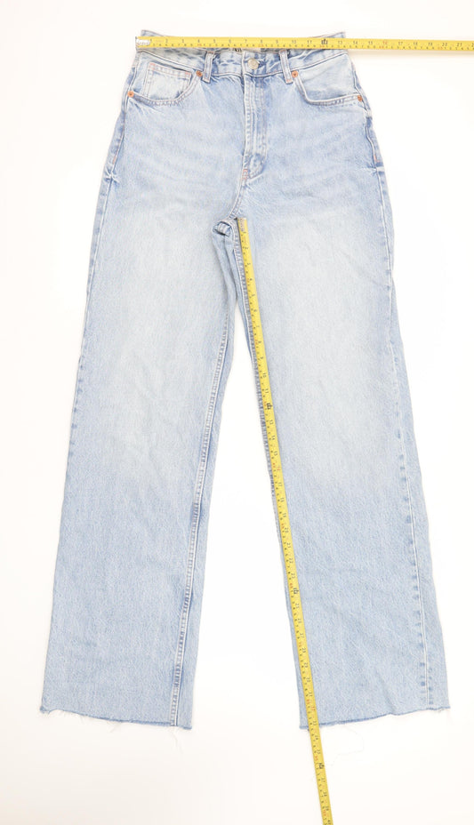 ZARA Women’s Blue Wide-Leg High Rise Jeans Size 10