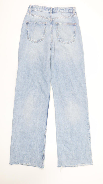 ZARA Women’s Blue Wide-Leg High Rise Jeans Size 10