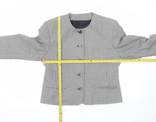 Marks and Spencer Women’s Black Houndstooth Suit Jacket Size 14