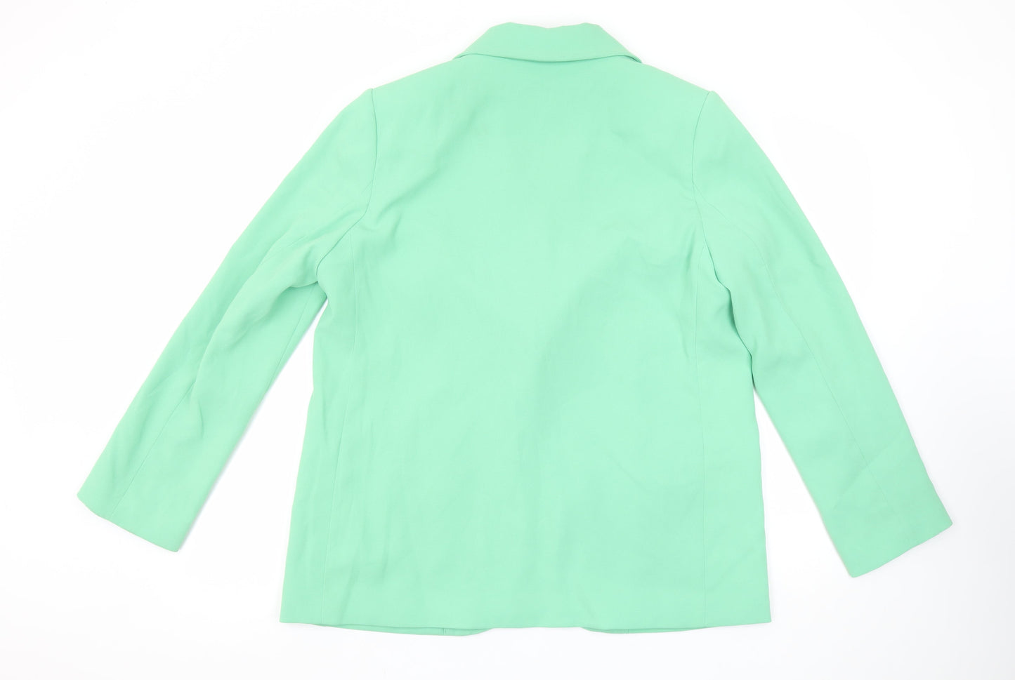 Marks and Spencer Womens Green Size 10 Regular Fit Single-Breasted Blazer