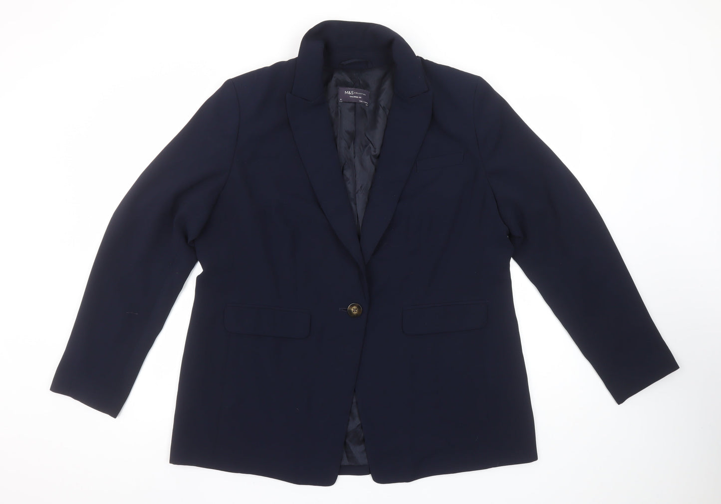 Marks and Spencer Women’s Blue Tailored Fit Blazer Size 16