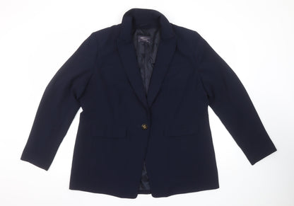 Marks and Spencer Women’s Blue Tailored Fit Blazer Size 16