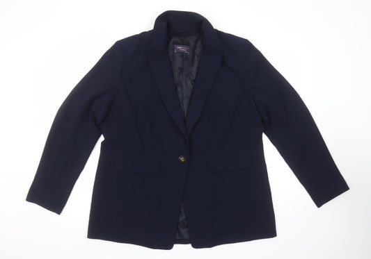 Marks and Spencer Women’s Blue Tailored Fit Blazer Size 16
