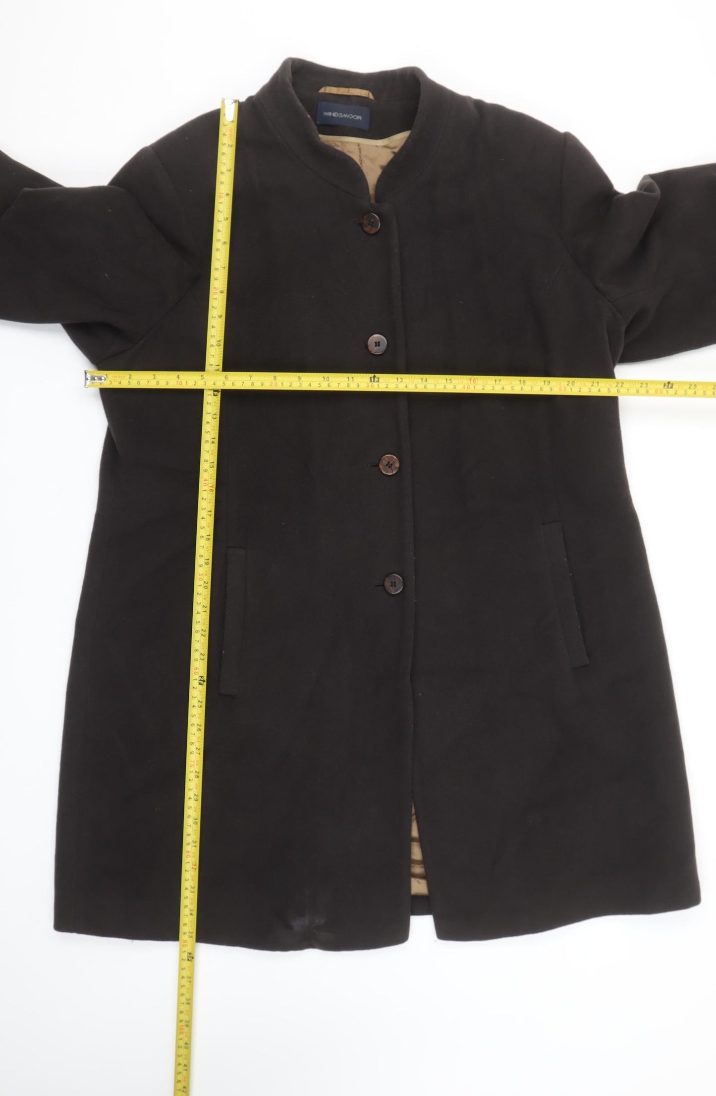 Womens UK Size 16 Windsmoor Black Overcoat