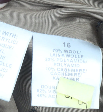Womens UK Size 16 Windsmoor Black Overcoat