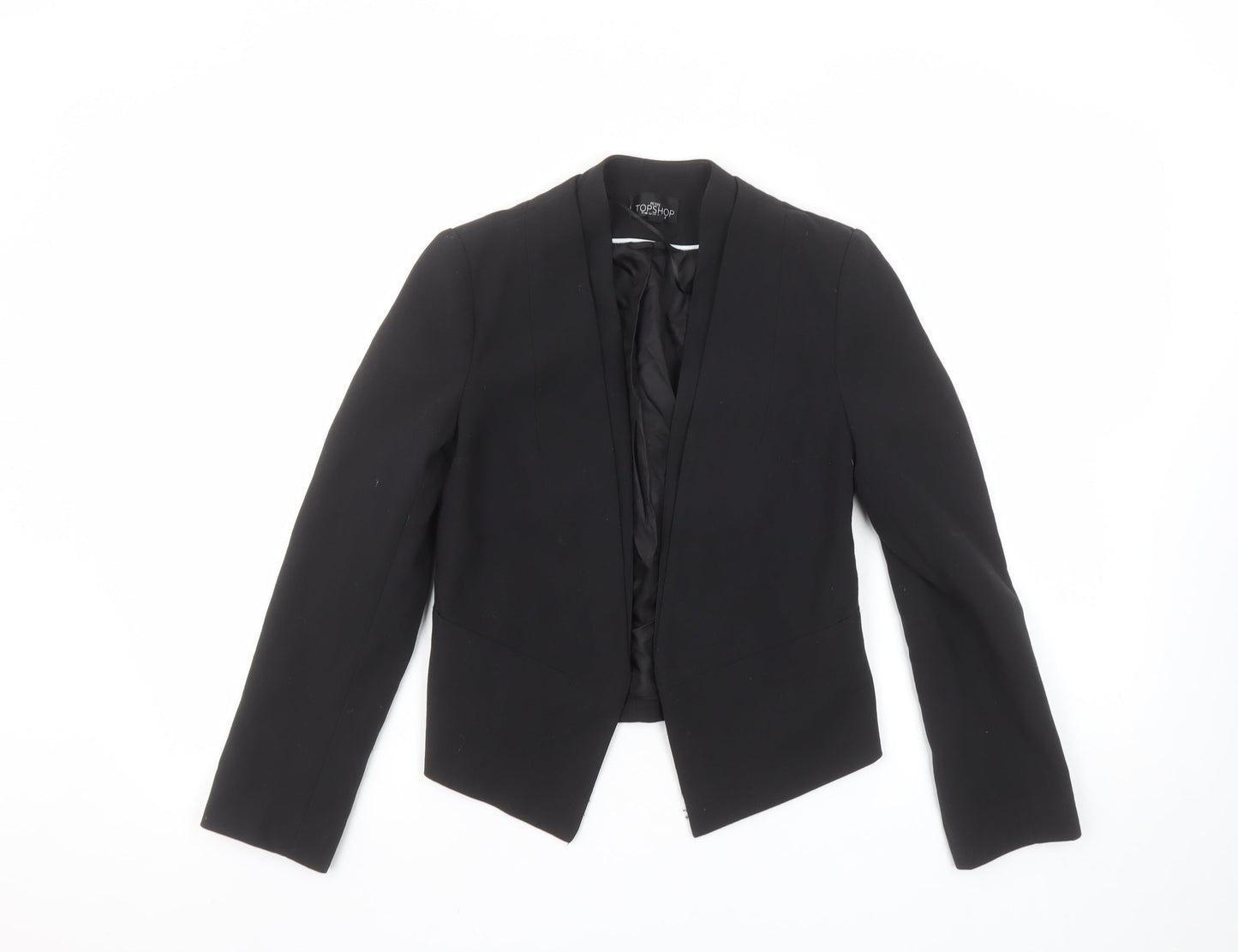 Womens UK Size 4 Topshop Petites Black Blazer