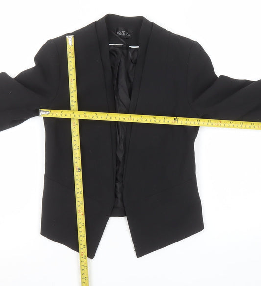 Topshop Petite Black Shawl Collar Blazer Jacket UK 4