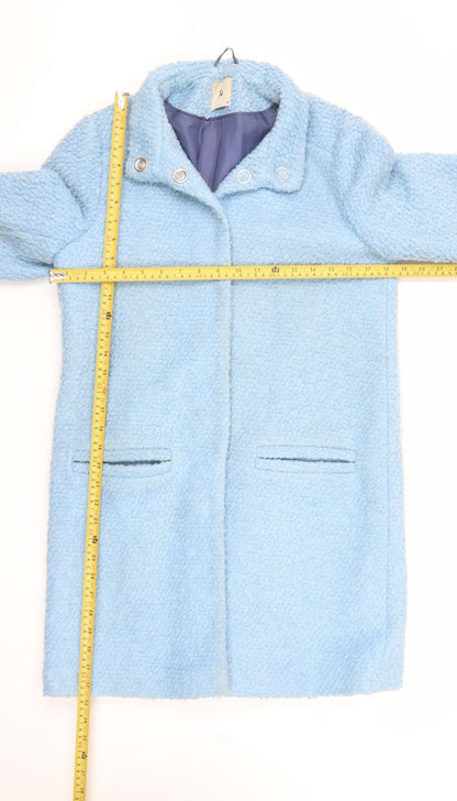 Womens UK Size 8 TU Blue Overcoat
