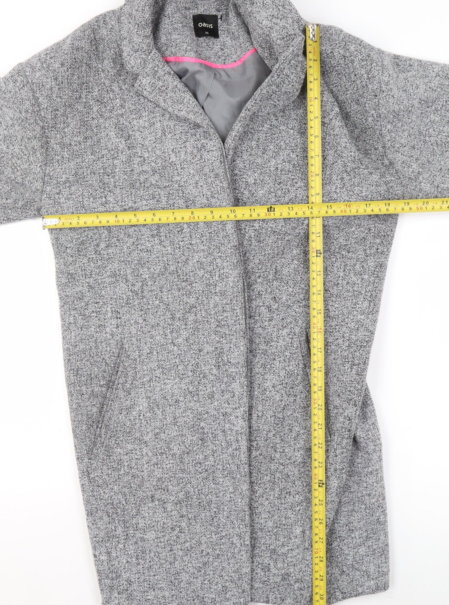 Womens UK Size XS Oasis Grey Overcoat
