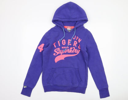Superdry Women's Purple Graphic Pullover Hoodie Small