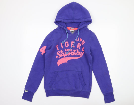Superdry Women's Purple Graphic Pullover Hoodie Small