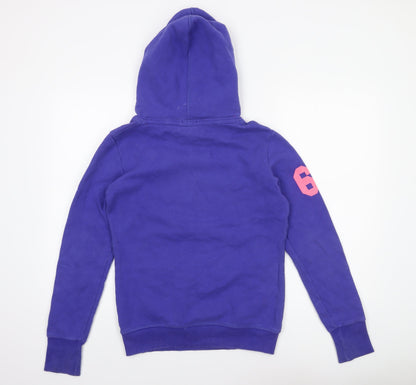 Superdry Women's Purple Graphic Pullover Hoodie Small
