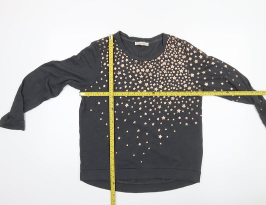 Womens UK Size M Oasis Black Pullover Sweatshirt