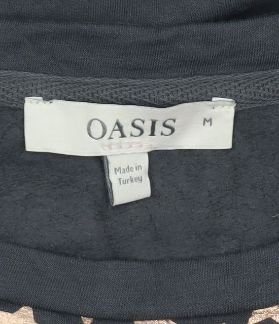 Womens UK Size M Oasis Black Pullover Sweatshirt