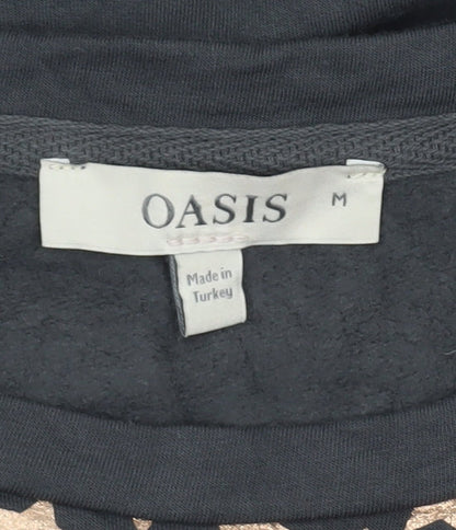 Womens UK Size M Oasis Black Pullover Sweatshirt