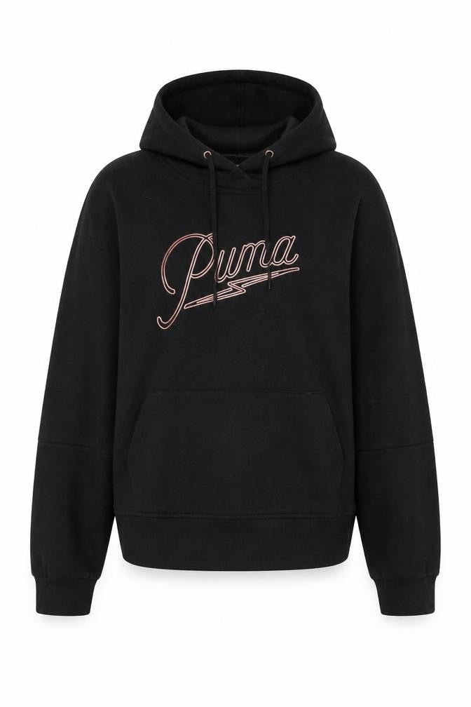 Womens UK Size S PUMA Black Pullover Hoodie