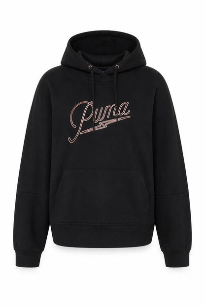 Womens UK Size S PUMA Black Pullover Hoodie