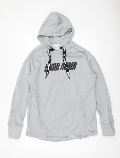 Mens UK Size M Under armour Grey Pullover Hoodie