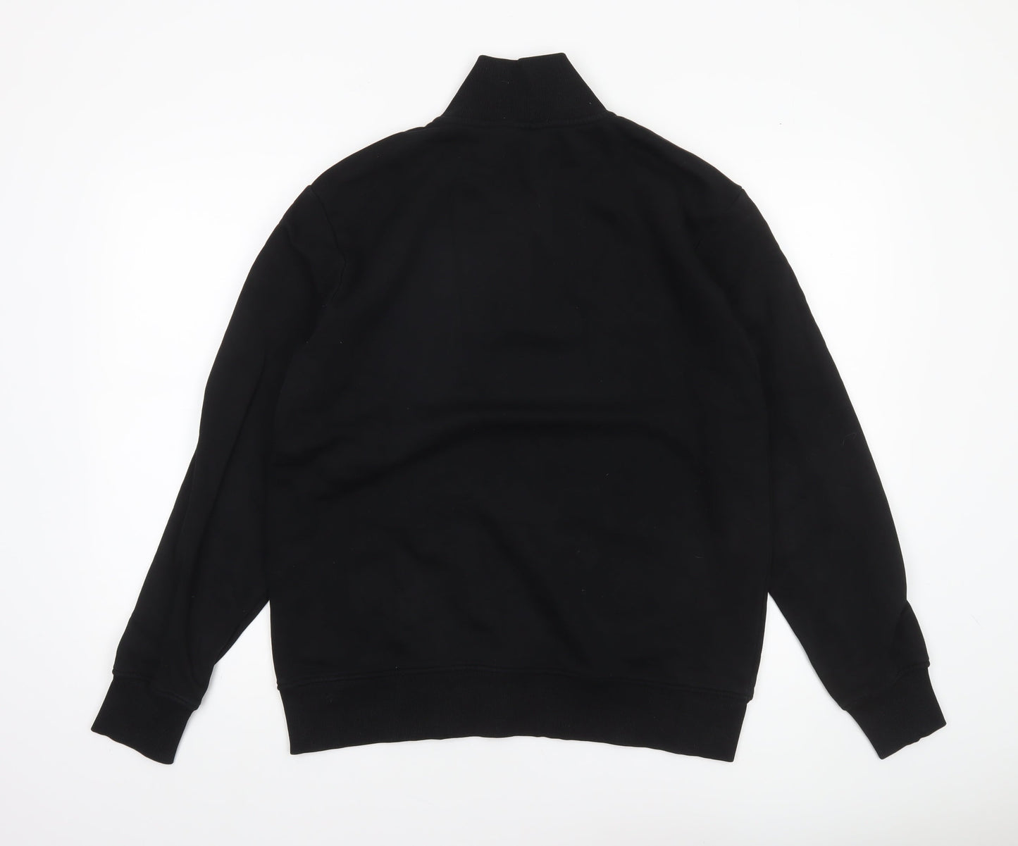 Mens UK Size S Weekday Black Henley Sweatshirt