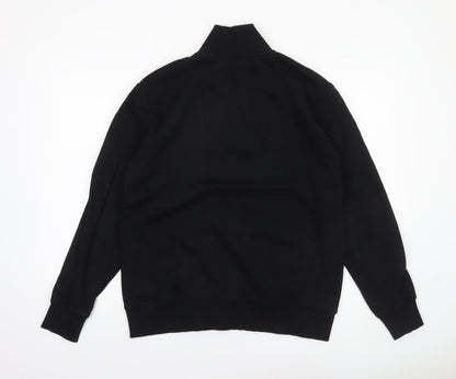 Mens UK Size S Weekday Black Henley Sweatshirt