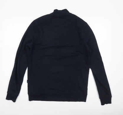 Mens UK Size M Mineral Blue Henley Sweatshirt
