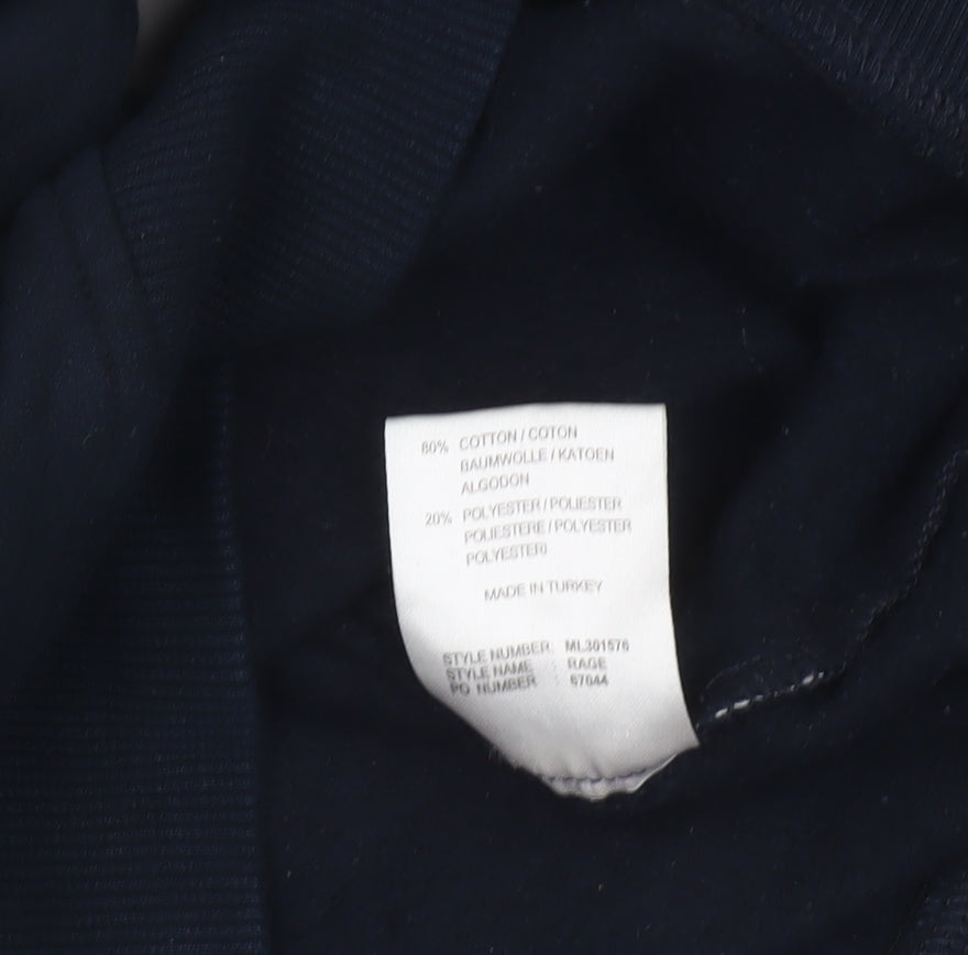 Mens UK Size M Mineral Blue Henley Sweatshirt