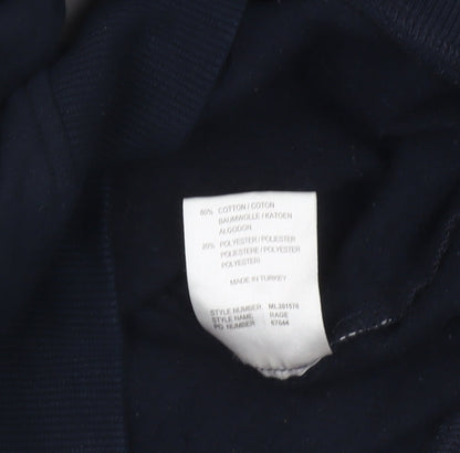 Mens UK Size M Mineral Blue Henley Sweatshirt