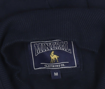 Mens UK Size M Mineral Blue Henley Sweatshirt