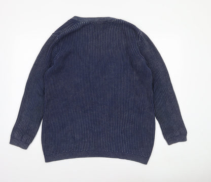 Womens UK Size S Woolovers Blue Cardigan Jumper