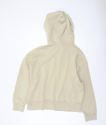 Womens UK Size M Zara Beige Pullover Hoodie