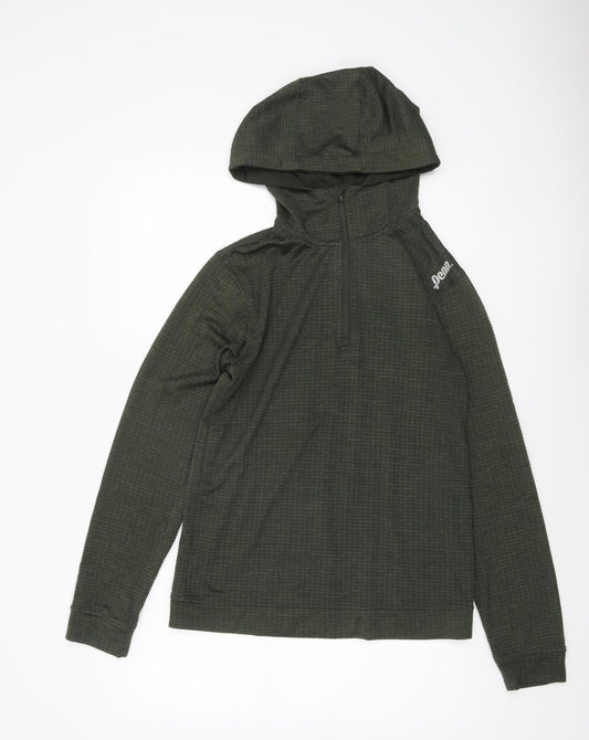 Mens UK Size S Penn Green 1/2 Zip Hoodie