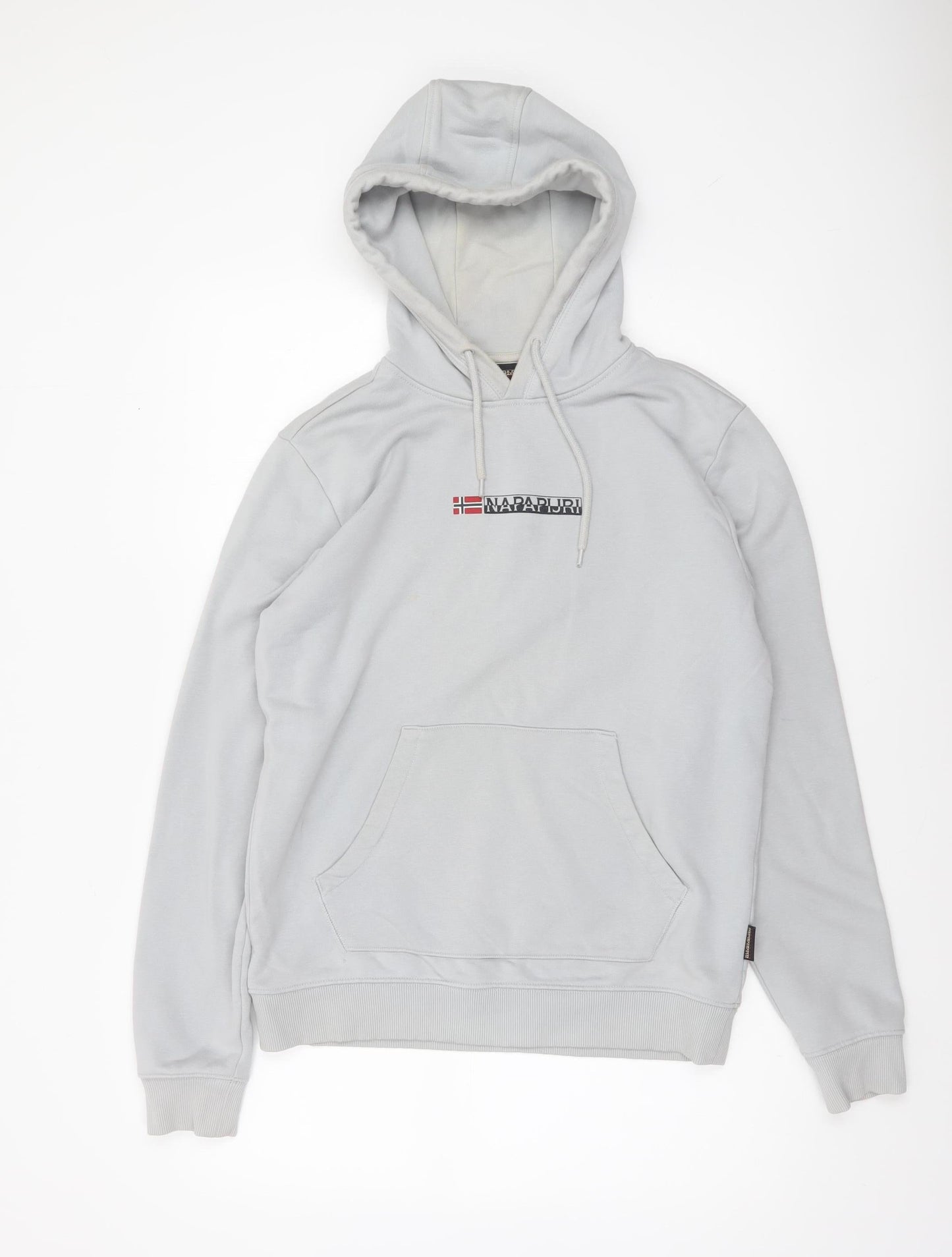 Mens UK Size S Napapijri Grey Pullover Hoodie