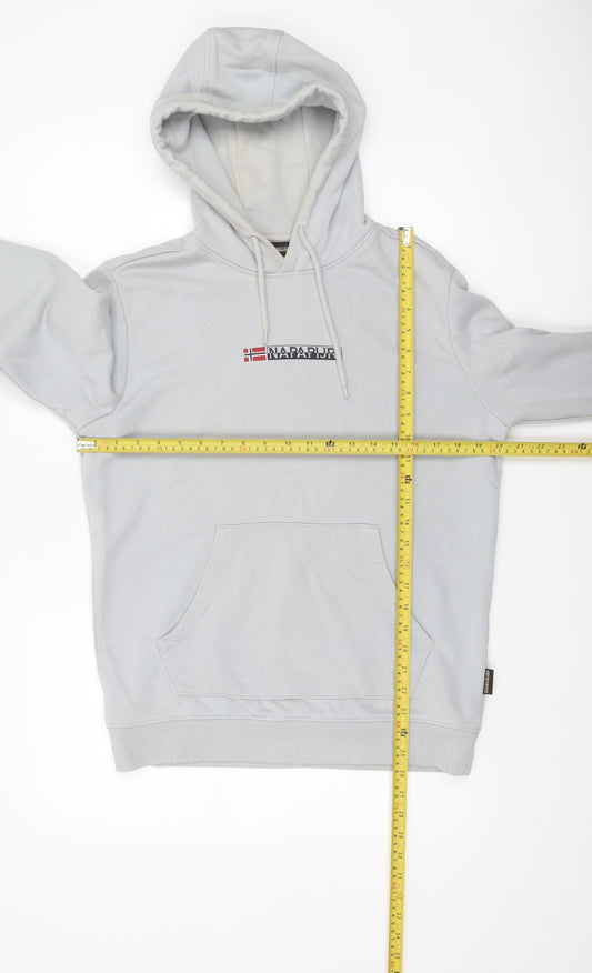 Mens UK Size S Napapijri Grey Pullover Hoodie