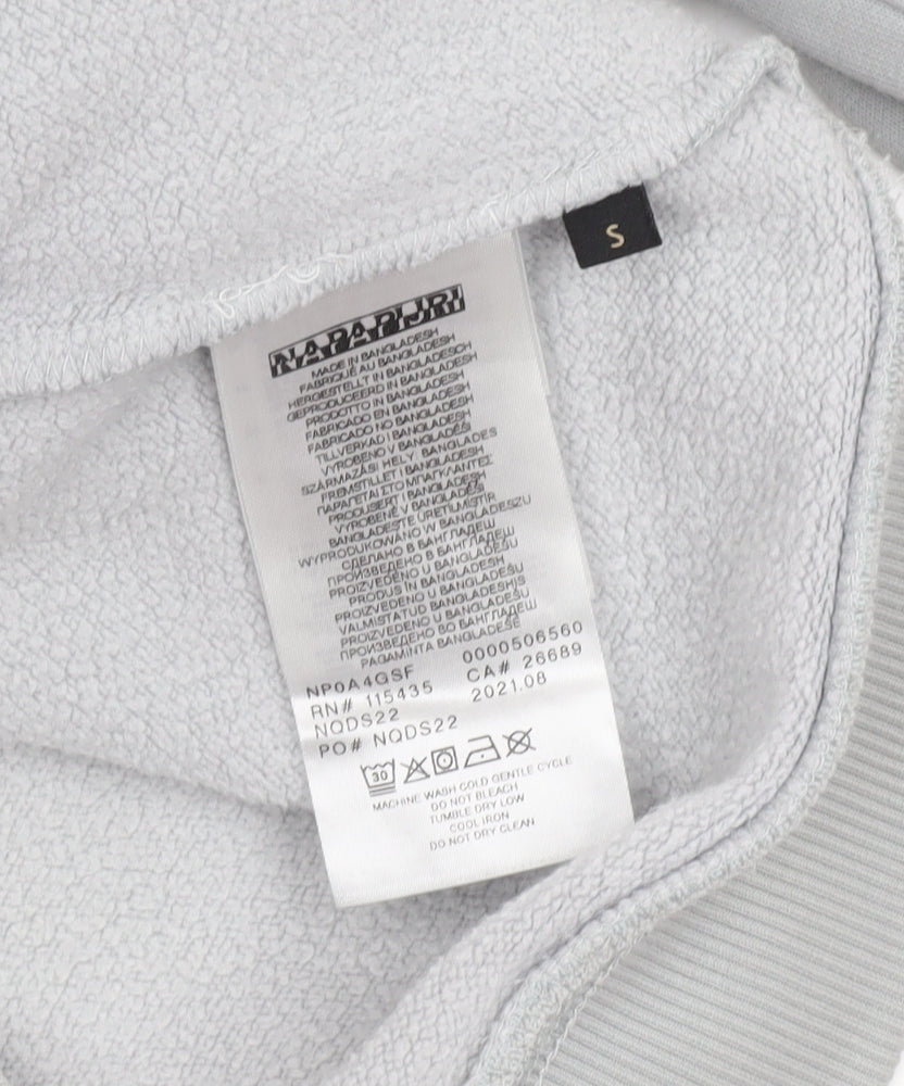 Mens UK Size S Napapijri Grey Pullover Hoodie