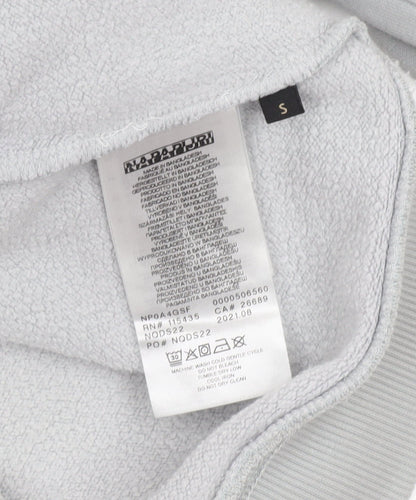 Mens UK Size S Napapijri Grey Pullover Hoodie