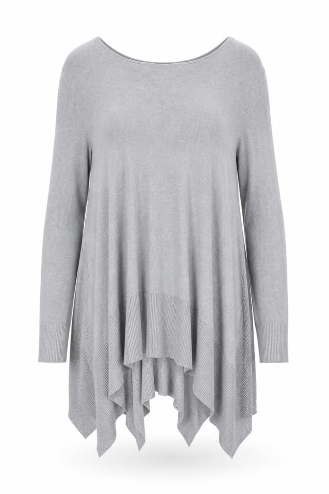 Womens UK Size M Apricot Grey Tunic Jumper