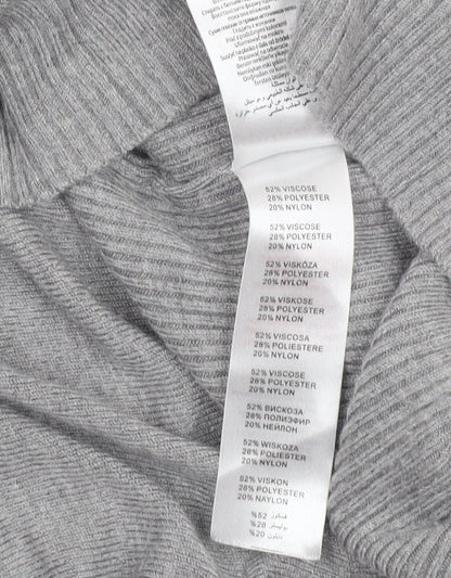 Womens UK Size M Apricot Grey Tunic Jumper