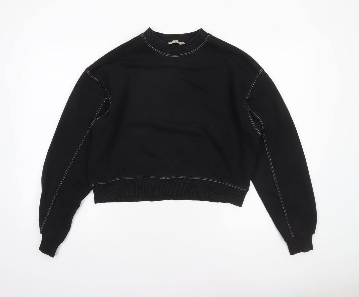 Womens UK Size 12 Pull & Bear Black Pullover Sweatshirt