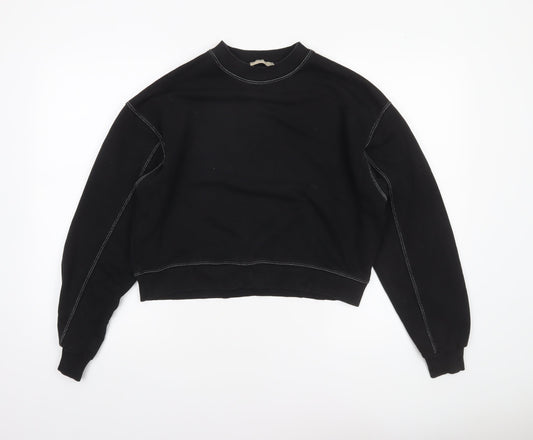 Womens UK Size 12 Pull & Bear Black Pullover Sweatshirt